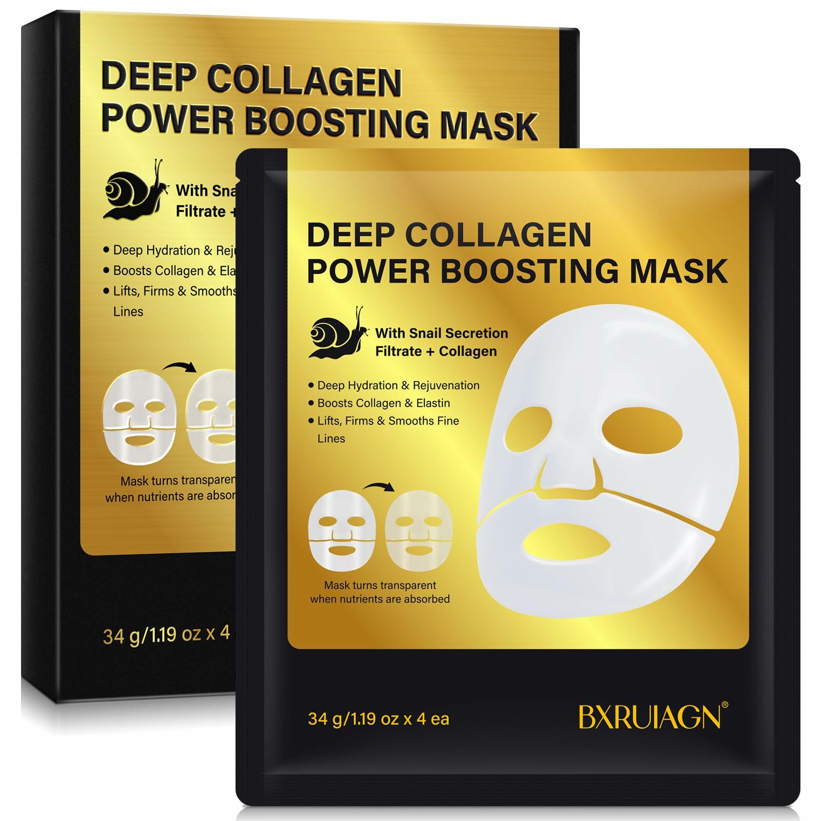 Snail Mucin Face Mask 96 Hydrogel Korean Skin Care 4pcs